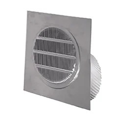 Deflect-O 4 in. W x 4 in. L Silver Aluminum Eave Vent (Pack of 6)