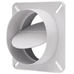 Deflect-O 4 in. W X 5 in. L White Plastic Back Draft Damper