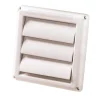 Deflect-O Jordan 4.75 in. L X 4 in. D White Plastic Dryer Vent Cover
