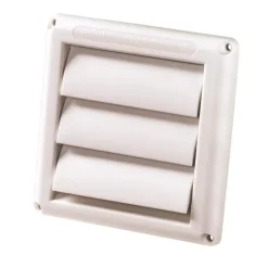 Deflect-O Jordan 4.75 in. L X 4 in. D White Plastic Dryer Vent Cover