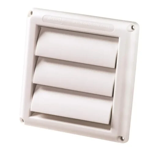 Deflect-O Jordan 4.75 in. L X 4 in. D White Plastic Dryer Vent Cover