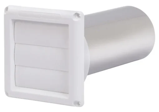 Deflect-O Jordan 4.75 in. L X 4 in. D White Plastic Dryer Vent Cover