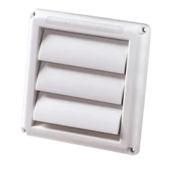 Deflect-O Jordan 4.75 in. L X 4 in. D White Plastic Dryer Vent Cover
