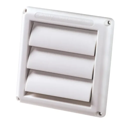 Deflect-O Jordan 4.75 in. L X 4 in. D White Plastic Dryer Vent Cover