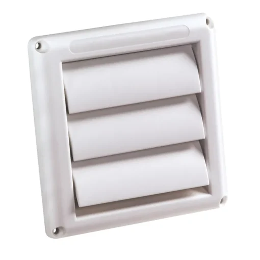 Deflect-O Jordan 4.75 in. L X 4 in. D White Plastic Dryer Vent Cover