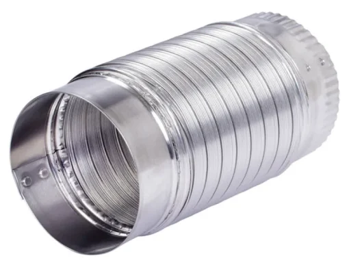 Deflect-O Jordan 24 in. L X 4 in. D Silver/White Aluminum Duct Connector