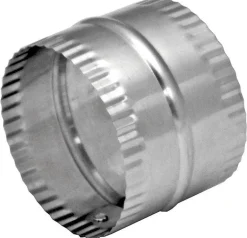 Deflect-O Jordan 3 in. L x 6 in. Dia. Silver/White Aluminum Duct Connector (Pack of 12)