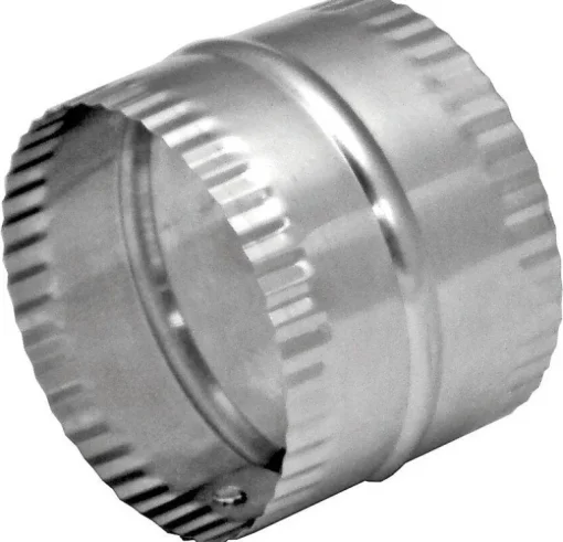 Deflect-O Jordan 3 in. L x 6 in. Dia. Silver/White Aluminum Duct Connector (Pack of 12)