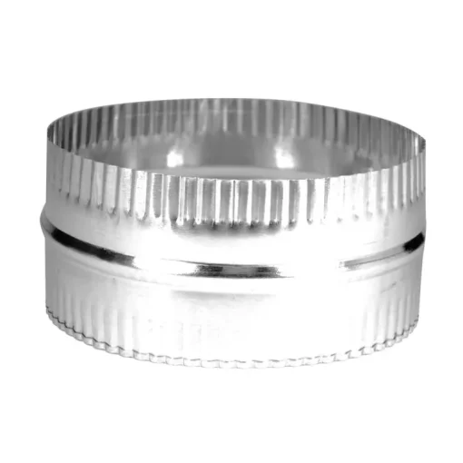 Deflect-O Jordan 3 in. L x 6 in. Dia. Silver/White Aluminum Duct Connector (Pack of 12)
