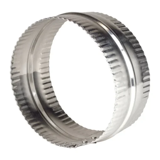 Deflect-O Jordan 3 in. L x 6 in. Dia. Silver/White Aluminum Duct Connector (Pack of 12)