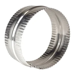 Deflect-O Jordan 3 in. L x 6 in. Dia. Silver/White Aluminum Duct Connector (Pack of 12)
