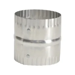 Deflect-O Jordan 3 in. L x 3 in. Dia. Silver/White Aluminum Duct Connector (Pack of 12)