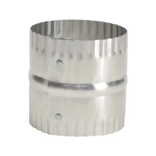 Deflect-O Jordan 3 in. L x 3 in. Dia. Silver/White Aluminum Duct Connector (Pack of 12)
