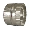 Deflect-O Jordan 3 in. L x 4 in. Dia. Silver/White Aluminum Duct Connector (Pack of 12)