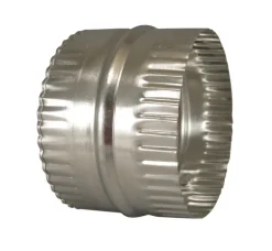 Deflect-O Jordan 3 in. L x 4 in. Dia. Silver/White Aluminum Duct Connector (Pack of 12)