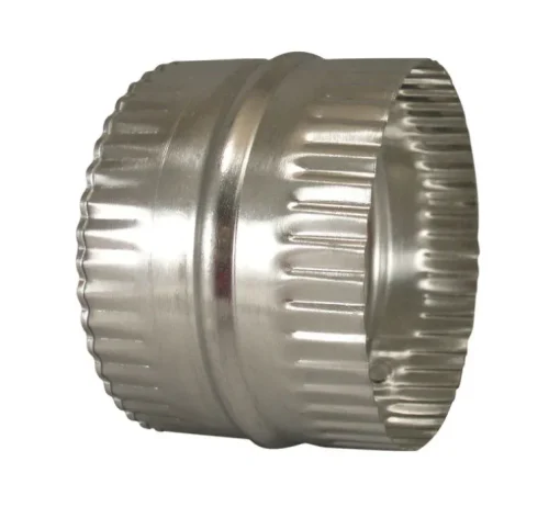 Deflect-O Jordan 3 in. L x 4 in. Dia. Silver/White Aluminum Duct Connector (Pack of 12)