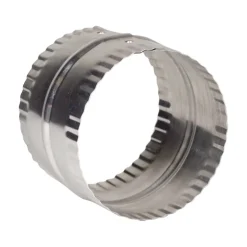 Deflect-O Jordan 3 in. L x 4 in. Dia. Silver/White Aluminum Duct Connector (Pack of 12)