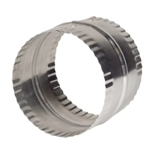 Deflect-O Jordan 3 in. L x 4 in. Dia. Silver/White Aluminum Duct Connector (Pack of 12)