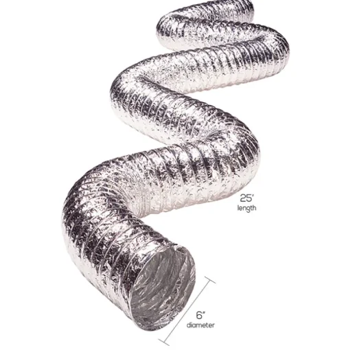 Deflect-O Jordan 300 in. L X 6 in. D Silver/White Aluminum Vent Hose