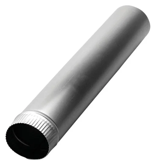 Deflect-O Jordan 24 in. L X 4 in. D Silver/White Aluminum Pipe