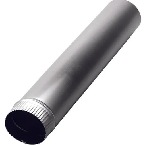 Deflect-O Jordan 24 in. L X 4 in. D Silver/White Aluminum Pipe