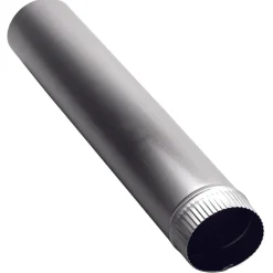 Deflect-O Jordan 24 in. L X 4 in. D Silver/White Aluminum Pipe