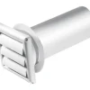 Deflect-O White Plastic 1 ga. Wall Cap 6 Dia. in. with Tailpipe
