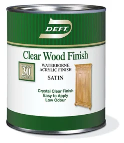 Deft Satin Clear Water-Based Acrylic Finish and Sealer 1 qt. (Pack of 4)