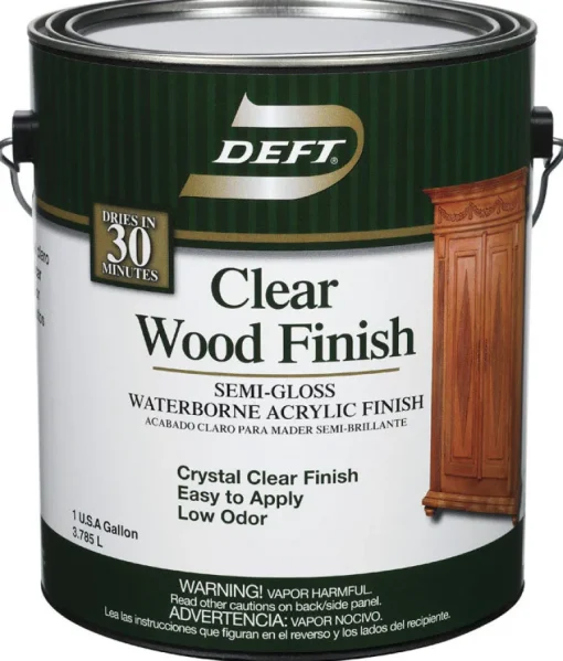 Deft Semi-Gloss Clear Water-Based Acrylic Finish and Sealer 1 gal. (Pack of 4)