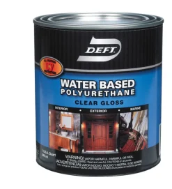 Deft Water Based Polyurethane Gloss Clear Waterborne Wood Finish 1 qt. (Pack of 4)