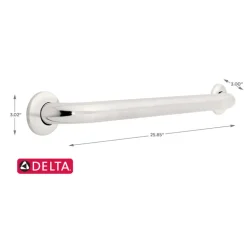 Delta 24 in. L ADA Compliant Peened Stainless Steel Grab Bar