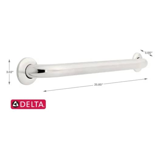 Delta 24 in. L ADA Compliant Peened Stainless Steel Grab Bar