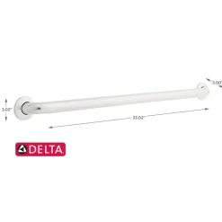 Delta 36 in. L ADA Compliant Peened Stainless Steel Grab Bar