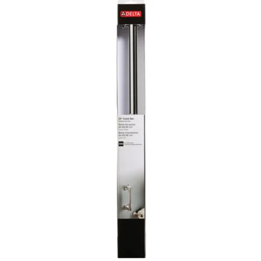 Delta 25.63 in. L Polished Chrome Stainless Steel Assist Bar
