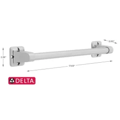Delta 17.63 in. L Polished Chrome Stainless Steel Grab Bar