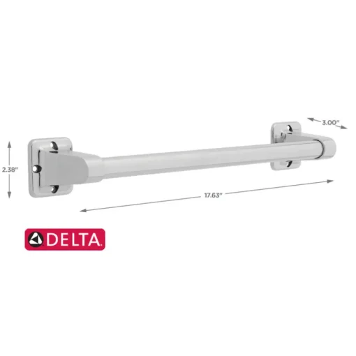 Delta 17.63 in. L Polished Chrome Stainless Steel Grab Bar
