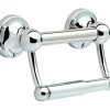 Delta 5 in. L Polished Chrome Stainless Steel Toilet Paper Holder with Assist Bar