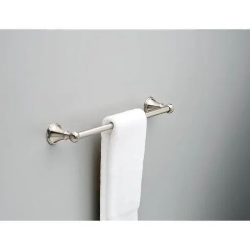 Delta Crestfield Satin Nickel Towel Bar 18 in. L Die Cast Zinc