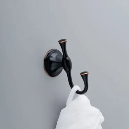 Delta Double Robe Hook Meridian Collection, Pivoting Oil Rubbed Bronze