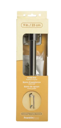 Delta Polished Chrome Stainless Steel Grab Bar 10.63 L x 2-3/8 H x 3 W in.