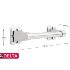 Delta Polished Chrome Stainless Steel Grab Bar 10.63 L x 2-3/8 H x 3 W in.