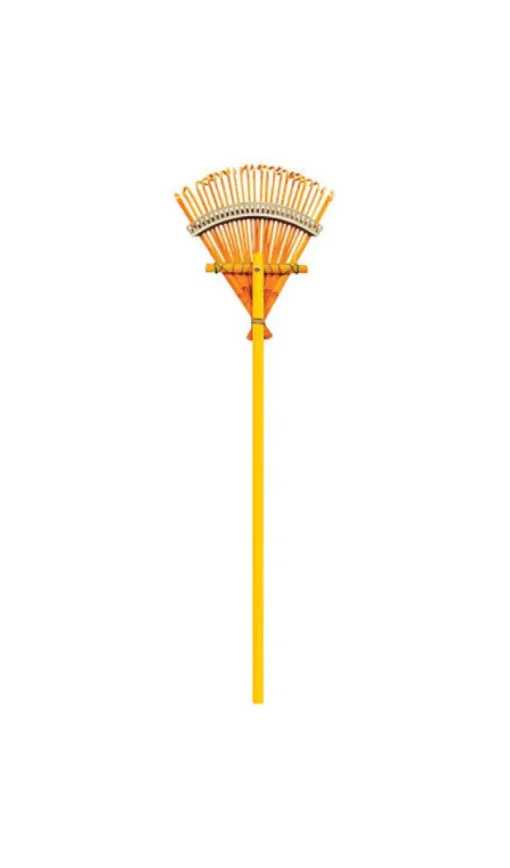 Deluxe Bamboo Rake, Flexible Tines, 10-In.