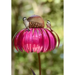 Desert Steel Coneflower Wild Bird 2 cups Steel Wire Cage Bird Feeder 1 ports