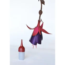 Desert Steel Fuchsia Hummingbird 1-Port Nectar Feeder 8 oz. Capacity (Pack of 2)