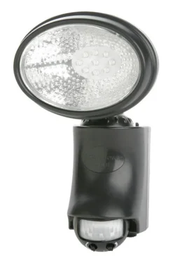 Designers Edge Motion-Sensing Solar Powered LED Black Floodlight