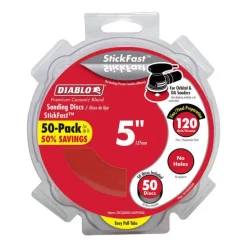 Diablo StickFast 5 in. Ceramic Blend Adhesive Sanding Disc 120 Grit Fine 50 pk