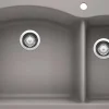 Diamond 1-1/2 Bowl Dual Mount - Metallic Gray
