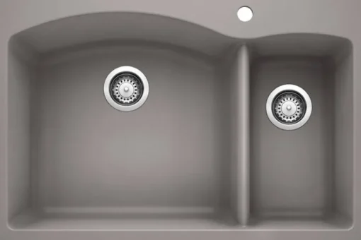Diamond 1-1/2 Bowl Dual Mount - Metallic Gray
