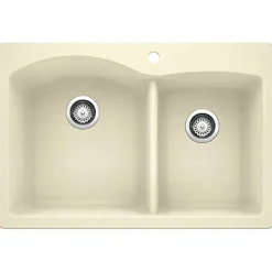 Diamond 1-3/4 Bowl Dual Mount - Biscuit