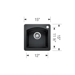 Diamond Bar Sink Dual Mount - Anthracite